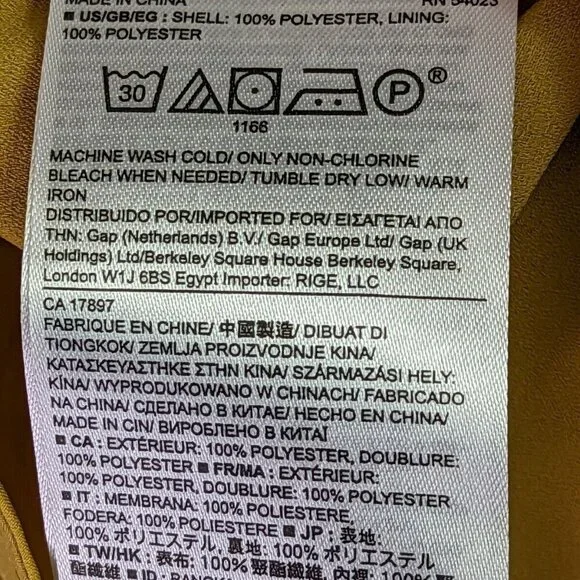 Banana Republic Women size 2 Tiered Lined Dress Mustard Sleeveless Pockets - Picture 8 of 13